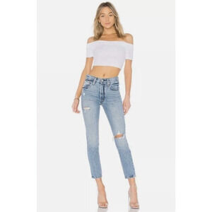 LEVIS 501 Distressed Cropped Skinny Jeans Medium Wash Cant Touch This Size 25